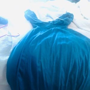 Free people getaway midi dress in blue